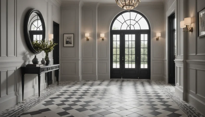 entrée moderne carrelée