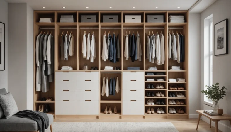 niche utilisée comme armoire