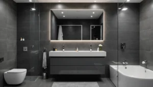 carrelage salle de bain gris anthracite