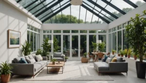 veranda avec mur plein