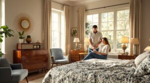 chambre adulte vintage