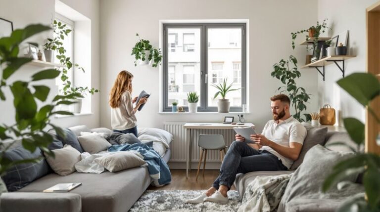 petit espace chambre salon