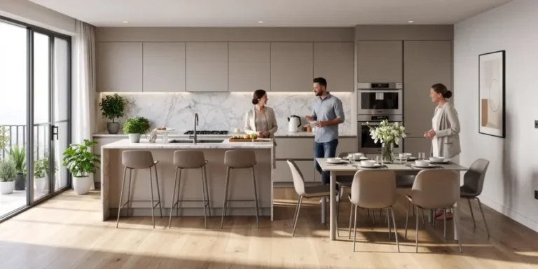 cuisine avec salle à manger intégrée