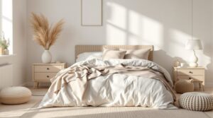 deco chambre blanche et beige