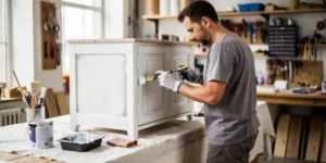 repeindre un meuble en blanc