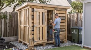abri poubelles palettes