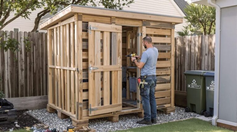 abri poubelles palettes