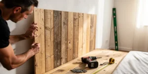 fabriquer une tête de lit en lambris