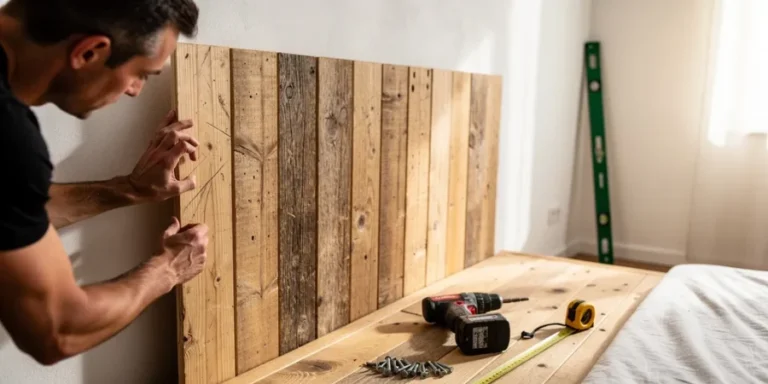 fabriquer une tête de lit en lambris