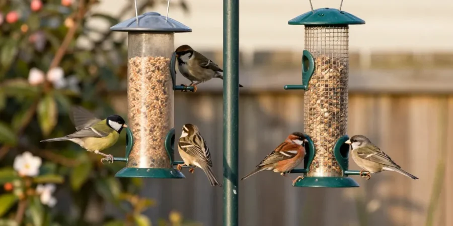 mangeoire oiseaux - action