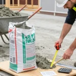 combien de m3 avec un sac de beton