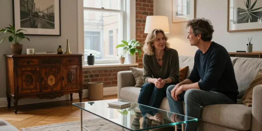 melange meuble ancien et moderne