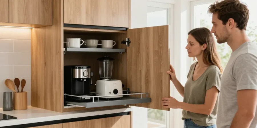 meuble cuisine pour cacher électroménager