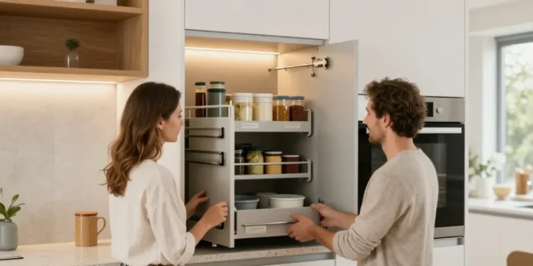 niche dans cuisine moderne