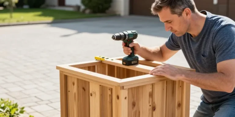 fabriquer un cache poubelle extérieur