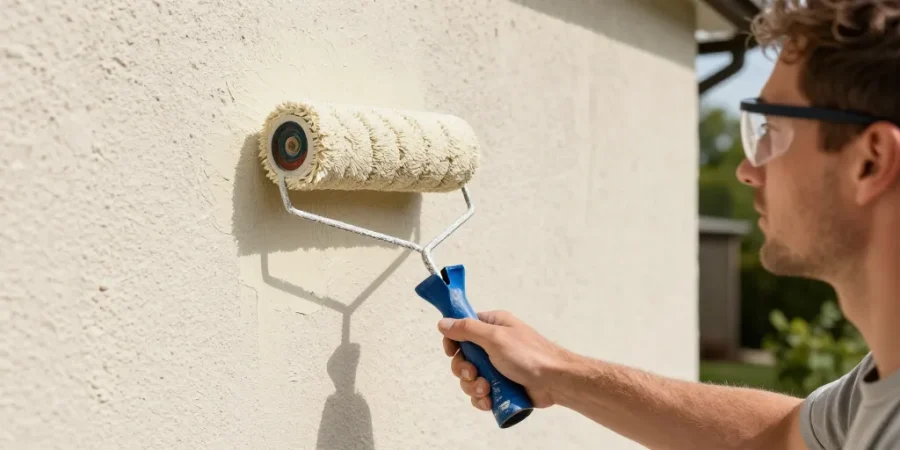 peindre un mur exterieur en crepi