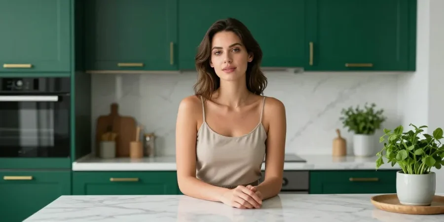 cuisine verte émeraude