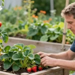 fraise et tomate potager