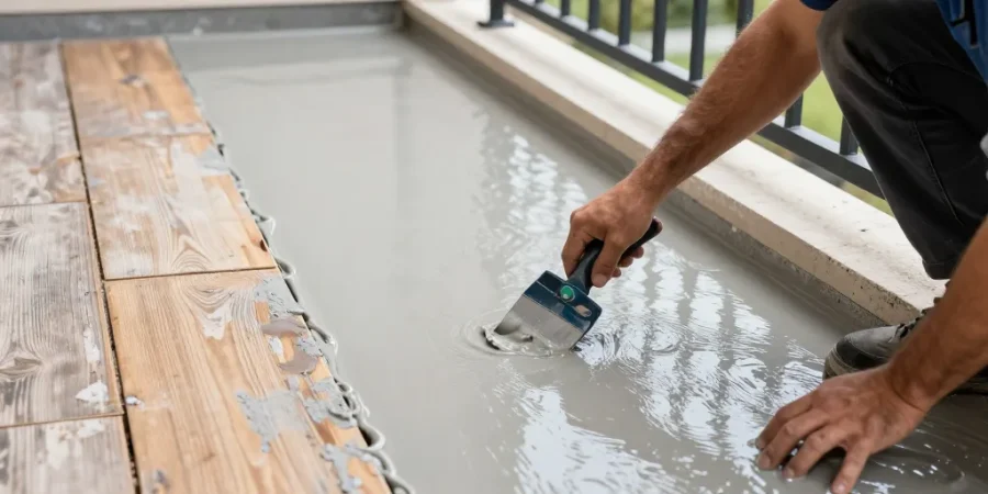 résine pour balcon extérieur