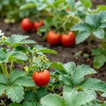 fraise et tomate potager